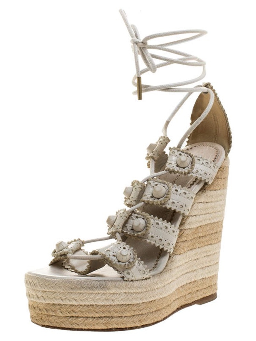 Balenciaga Arena Espadrille Ankle Wrap Gladiator Sandals